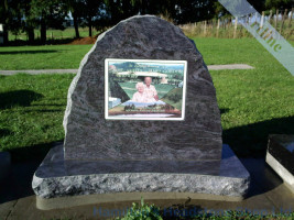 Rock Photo Ceramic Headstone