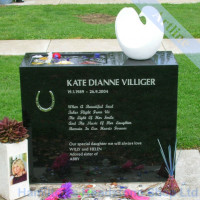 large flat top headstone