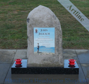 New Zealand Rock Headstone